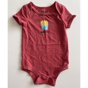 Indigo Baby Body Suit 6-12m Red Small Fry Graphic Short Sleeve